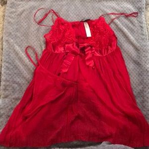 Victoria’s Secret Red Babydoll and Thong - New XL